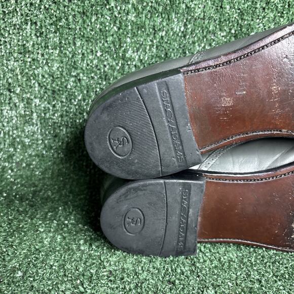 Vintage Mens Stacy Adams Gray Leather Slip On Loafers Shoes Sz 9.5 D main image 3